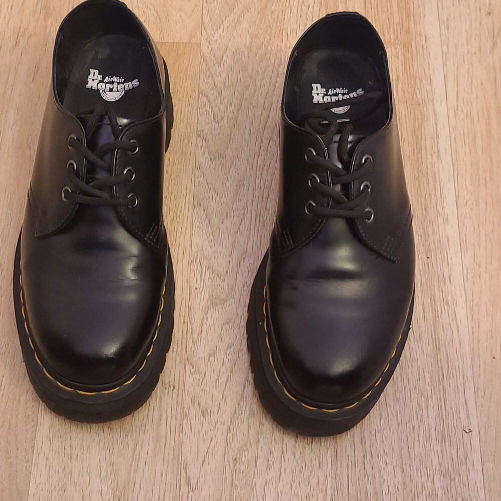 Dr Marten 1461 Smooth Leather Platform Shoes - Size 10/42